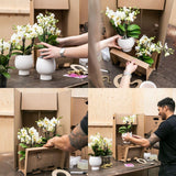 Ambiance chaleureuse avec le panier d'orchidées dans un intérieur