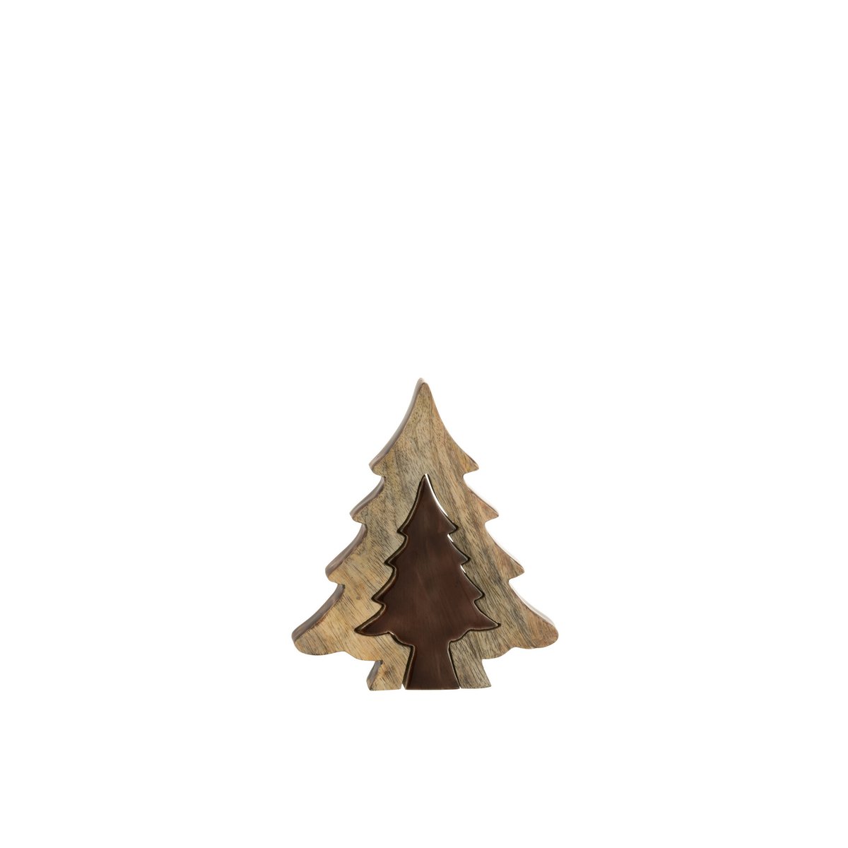 Détail de l'Arbre Puzzle en Bois Marron/Naturel Petit - texture en bois