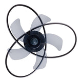Le plafond LED moderne "Riccio", y compris le ventilateur, la fonction de lumière nocturne, la gradation et le réglage de la température de la lumière, est équipé de LED fermement installées et dispose d'un Øvon 58 cm approximatif.