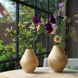 Vase sable pastel métallisé en verre