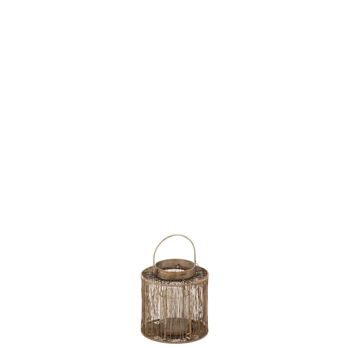 Lanterne J-Line Antique en métal marron vue de face