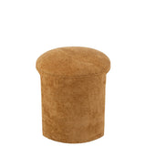 Détail du textile ocre du tabouret J-Line