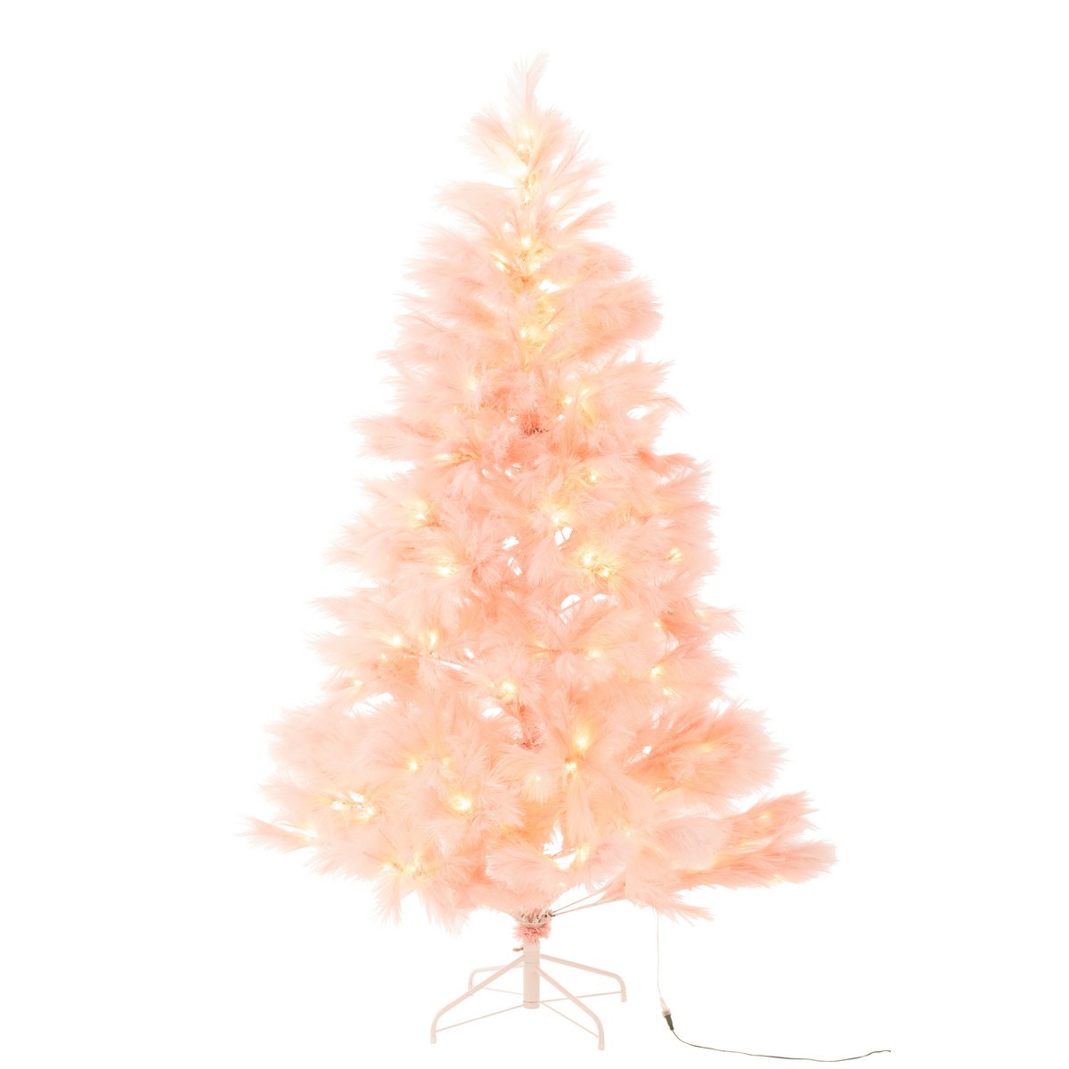 Vue rapprochée du métal rose du sapin de Noël J-Line.
