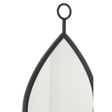 Miroir J-Line Spiegel Drop Noir - Vue avant avec reflet élégant
