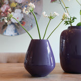 Vase Tasman S en verre mauve