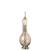 Vase J-Line en verre beige avec bouchon Joey, vue de face