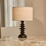 Lampe en bois marron foncé Bodhi