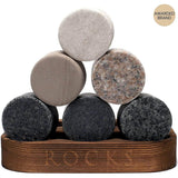 Coffret whisky avec pierres en granit et verres en cristal