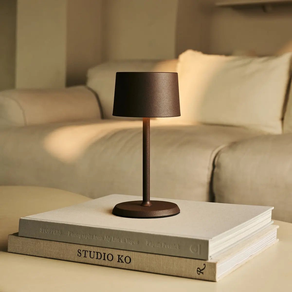 Lampe à poser rechargeable David moka