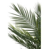 Palmier en pot artificiel vert J-Line avec feuillage luxuriant.