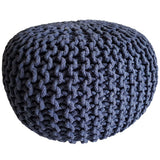 Tabouret de tricot pouf Ø 45 h 30 cm cm siège pouf tricot plancher