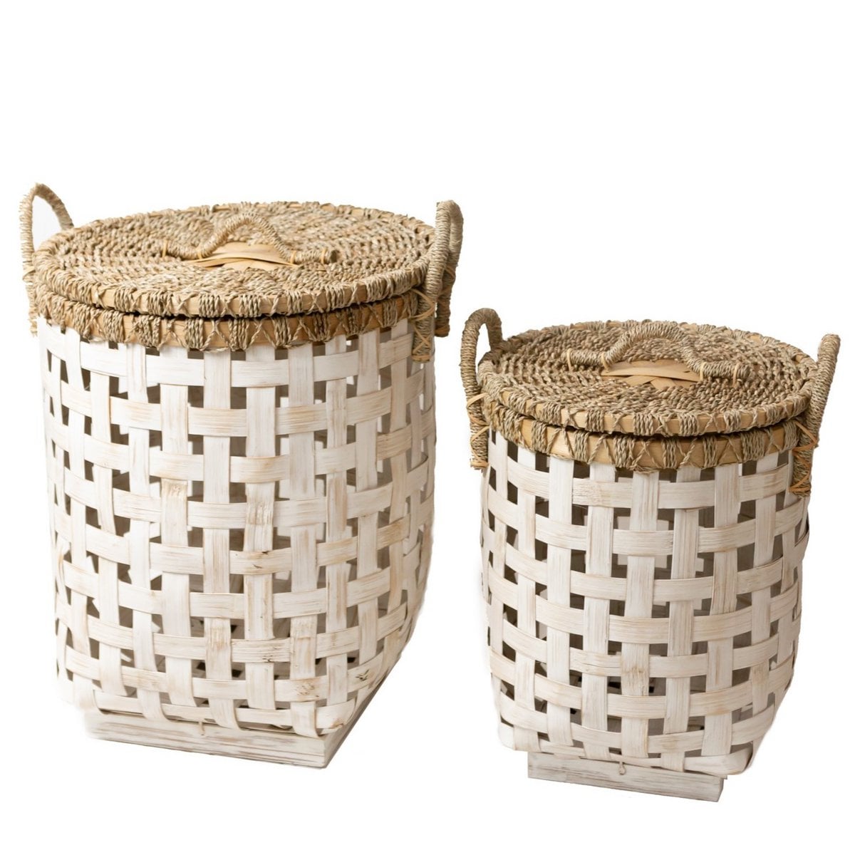 Panier à linge IRAYA en bambou, idéal pour le rangement