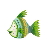 Poisson en métal J-Line, couleur azur et vert, décoration murale