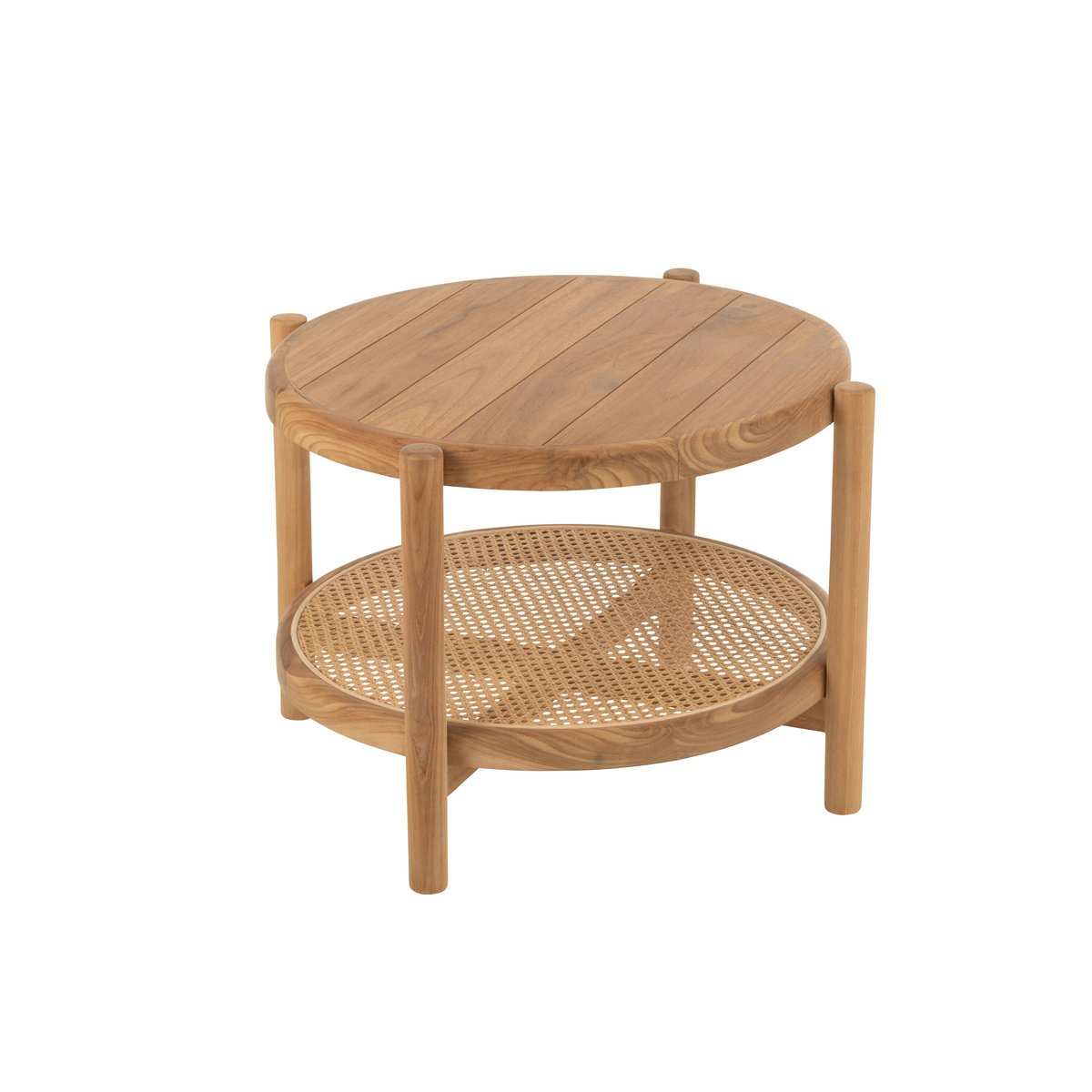 Table d'appoint J-Line en teck naturel, ambiance chaleureuse