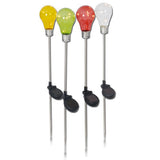 Set de 4 piquets solaires décoratifs "ampoule"