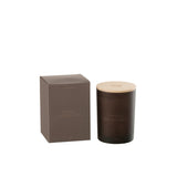 Bougie parfumée Vanille Gourmande de J-Line en marron, vue de face