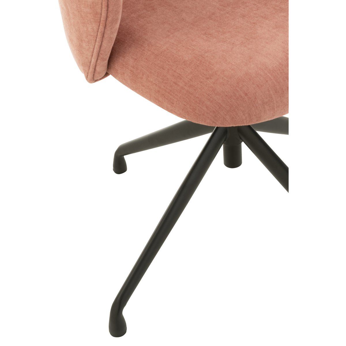 Vue latérale de la chaise J-Line rose clair dans une chambre