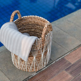 Panier à linge Boho | Panier de plantes | Panier de rangement MANDURO en fibre de bananier (3 tailles)