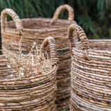 Panier à linge SYAILENDRA | Panier de plantes | Panier de rangement en fibre de banane (3 tailles)