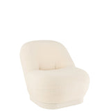 Fauteuil Teddy Bouclé blanc J-Line, ambiance cosy