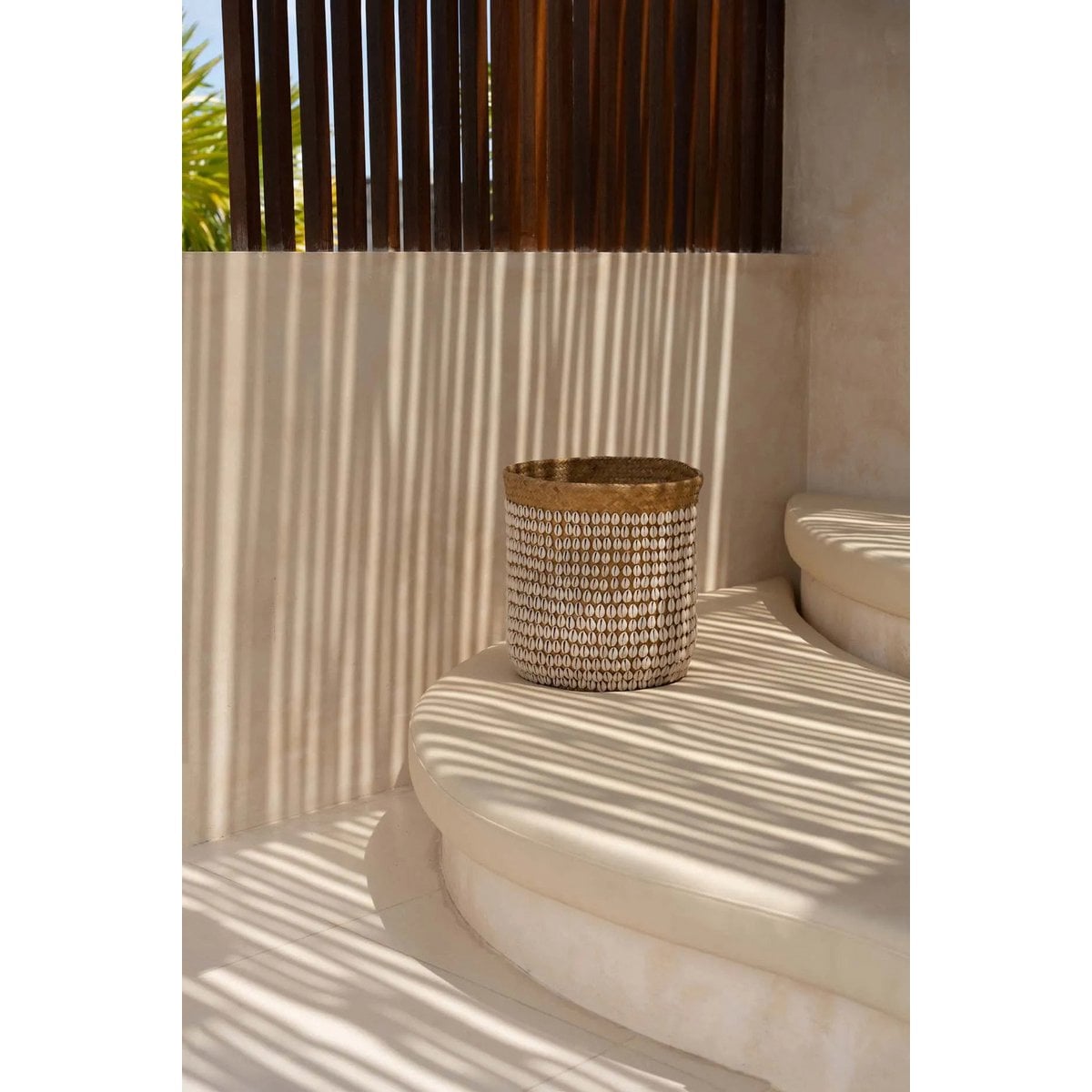 Panier Pandan 231 avec une plante à l'intérieur, décoration intérieure