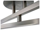 4 plafonds "Tilde", lampe plafond en métal classique et textile en gris avec une prise E27, 82 cm de long, les parapluies sont réglables, idéaux pour le salon, la salle à manger et la chambre