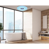 Plafond LED "Nashville" Ø 40cm, de nombreuses fonctions, en métal et en plastique, blanc, avec des LED intégrées, un éclairage pour le salon, le couloir ou le bureau