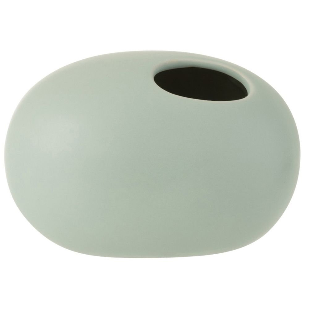 Vase J-Line Kermily en céramique, vue de face avec détails veggies pastel