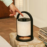 Lampe rechargeable en bois noir River