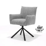 Focus fauteuil - tissu oasis gris - Turnet noir