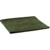 Serviette invité Bora Romarin en coton vert, texture grain de riz