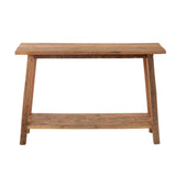 Détail du bois recyclé de la console J-Line