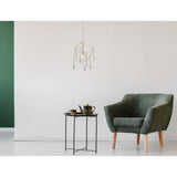 LED PRENDANT LAMP "ARANEUS" en métal et en plastique en chrome, avec des LED fermement construites, des dés de longueur latérale d'environ 15 cm, l'éclairage pour le salon, la salle à manger ou le bureau