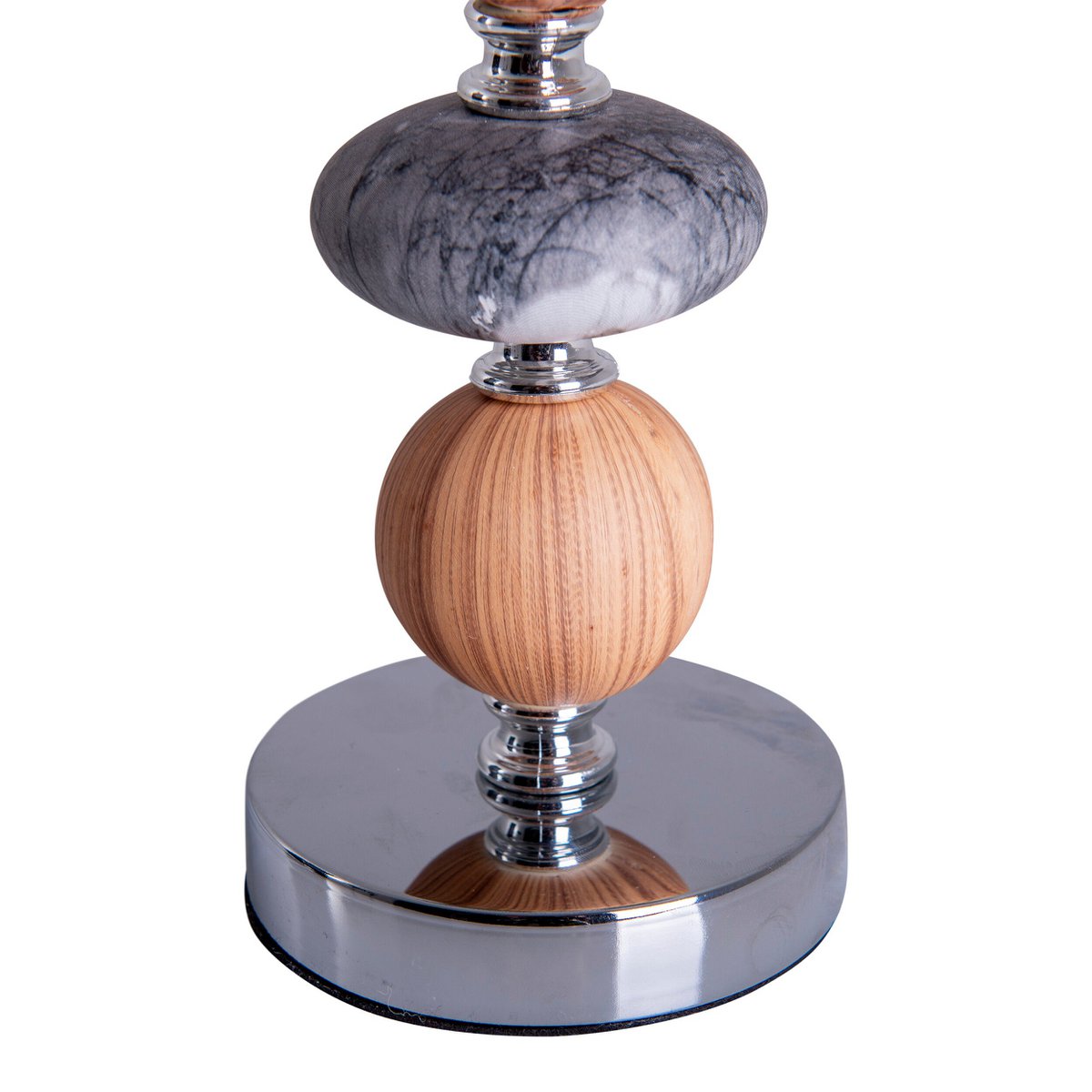 Vue latérale de la lampe de table Araga, couleur gris