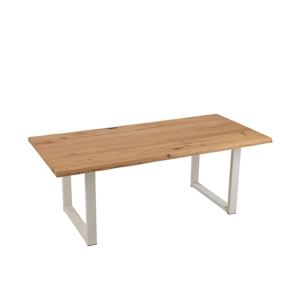 Table J-Line en métal noir vue de face, design moderne