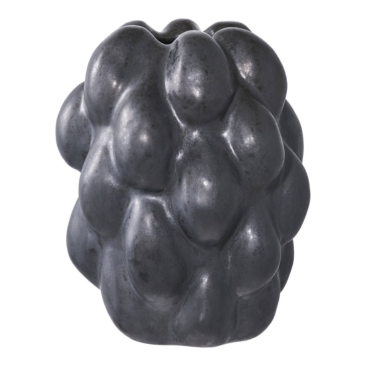 Vase en céramique noir élégant, vue de face