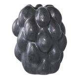 Vase en céramique noir élégant, vue de face