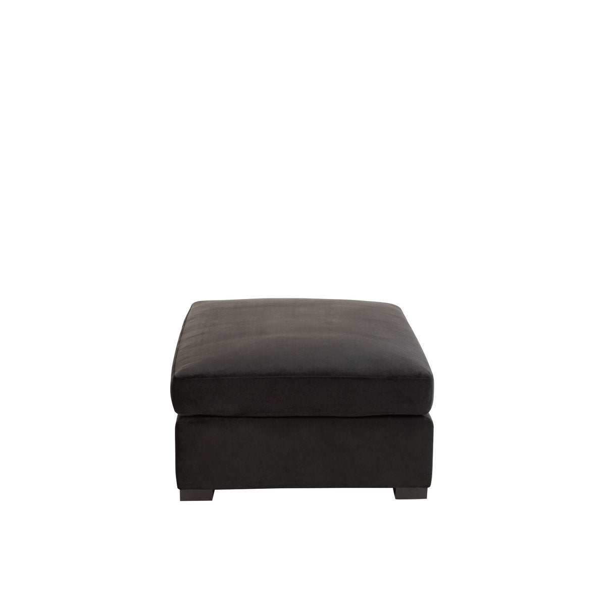 Détail du tissu en velours noir du J-Line Ottoman