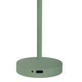 Lampe de table de batterie à LED à 2 sets "gomba" pour l'extérieur et à l'intérieur, en métal et en plastique à la menthe, 18,5 cm de haut