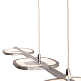 «Poutre» pendentif LED en métal et en plastique en acier-en-linge, avec LED intégrée