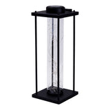 LED SOLAR LUMIÈRE "FAIRYlight" pour la terrasse et le balcon, en métal noir et en verre, solidement construit -e LEDS, lampe de décoration pour l'extérieur de 51,5 cm de haut