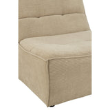 J-Line Canapé Grid Bois de Peuplier/Mousse Beige Foncé