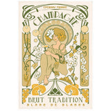 Torchon Champagne Art Déco Ecru 48 x 72