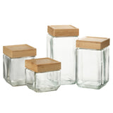 Vue latérale du pot de conservation J-Line Brad, design scandinave