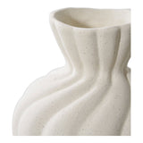 Lot de deux vases en céramique blanc, présentation