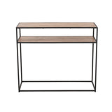 Console Zigzag J-Line en bois et métal vue de face