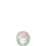Presse-Papier Bulle en Verre Rose J-Line avec bulles captivantes