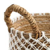 Le panier de macrame cousu croisé - M