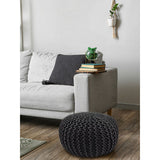 Pouf Ø 55 h 37 h 37 tabouret de tricot siège de planche de sol de pouf durable