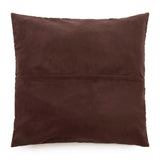 La Housse de Coussin en Cuir à Quatre Panneaux - Choco - 60x60